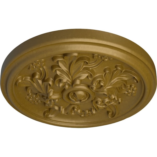 Katheryn Ceiling Medallion (Fits Canopies Up To 2 1/8), Hand-Painted Gold, 14 1/2OD X 2 3/4P